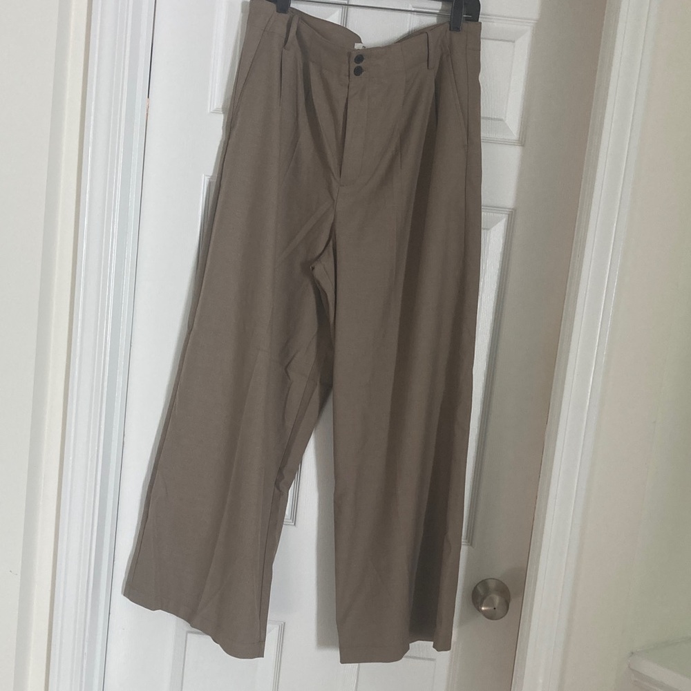 Madewell Harlow wide leg pant in brushed twill